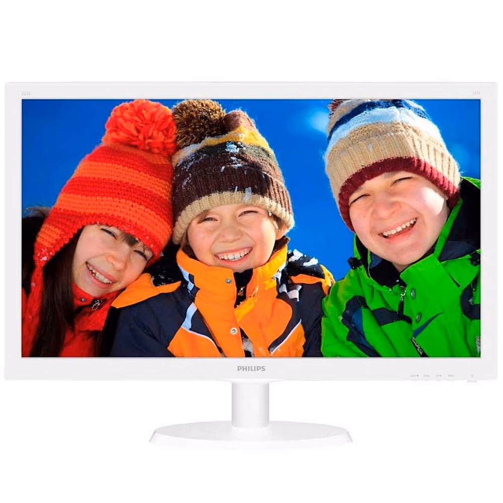 MONITOR PHILIPS LED 21.5", HDMI, FULL HD, BRANCO - 223V5LHSW