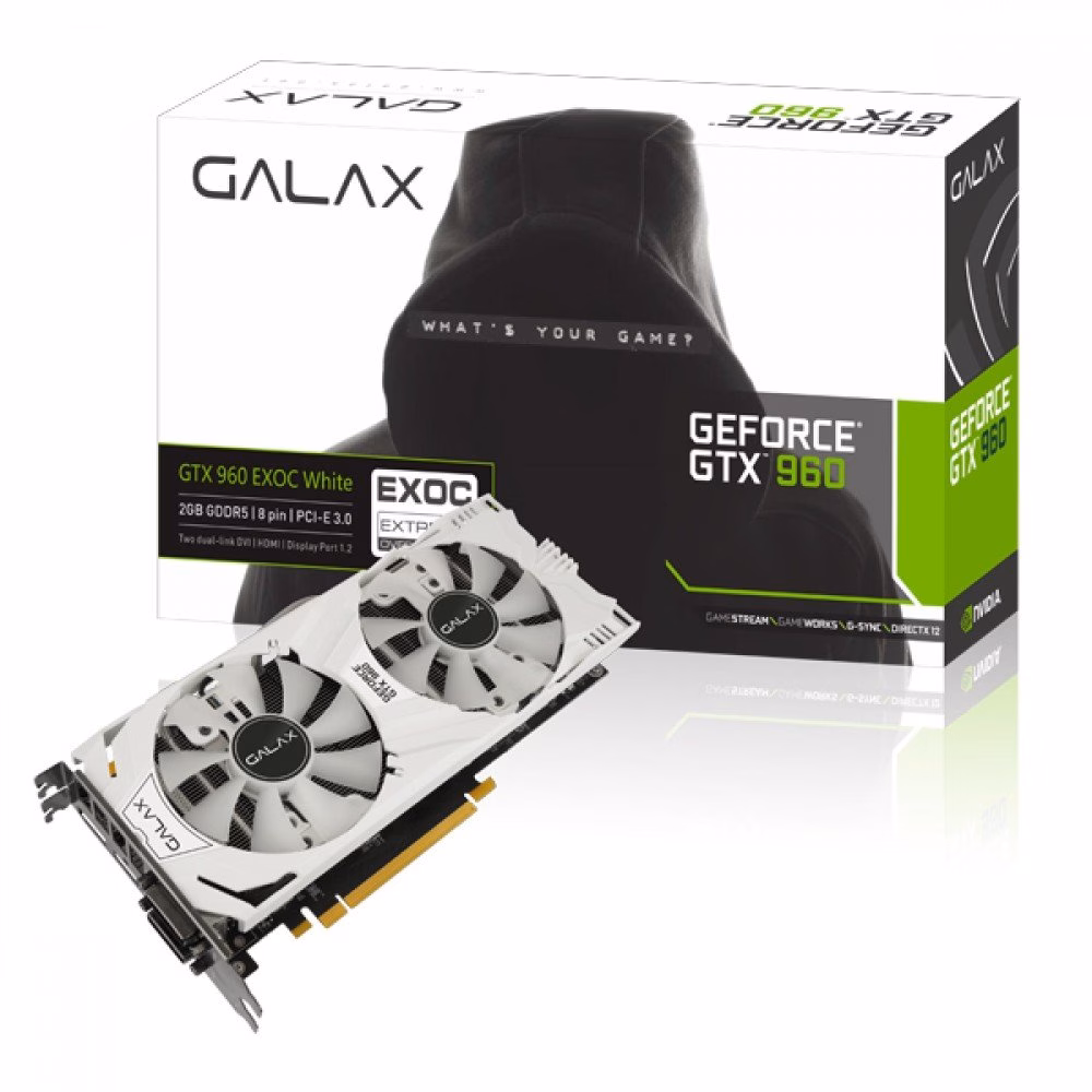 PLACA DE VIDEO GALAX GEFORCE GTX960 2GB DDR5 128BIT 96NPH8DV
