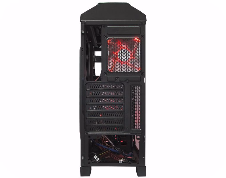 GABINETE GAMER BLACK TORNADO CG-01T8 SEM FONTE PRETO/VERMELHO - KMEX - Imagem 2