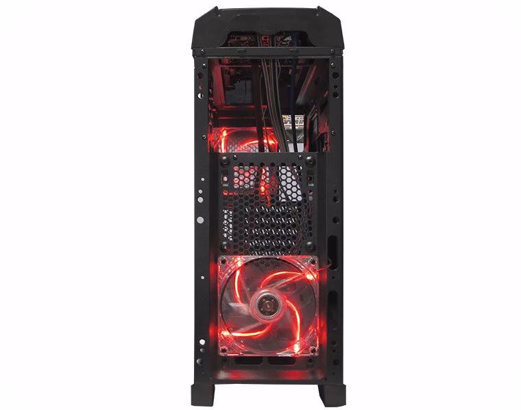 GABINETE GAMER BLACK TORNADO CG-01T8 SEM FONTE PRETO/VERMELHO - KMEX - Imagem 3