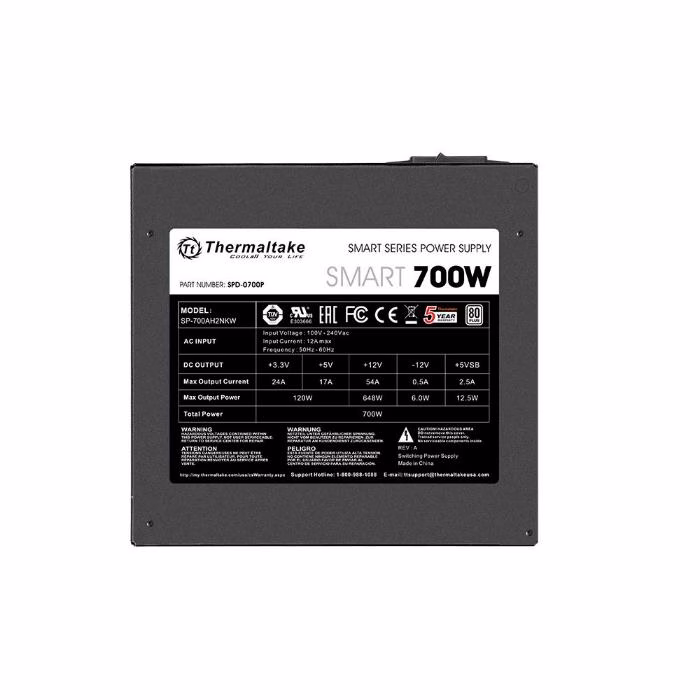 FONTE ATX 700W 80PLUS PFC ATIVO PS-SPD-0700NPCWB - THERMALTAKE - Imagem 4