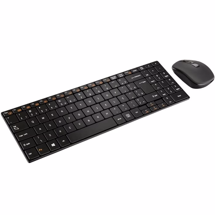 KIT TECLADO E MOUSE TC202 WIRELESS SLIM PRETO - MULTILASER