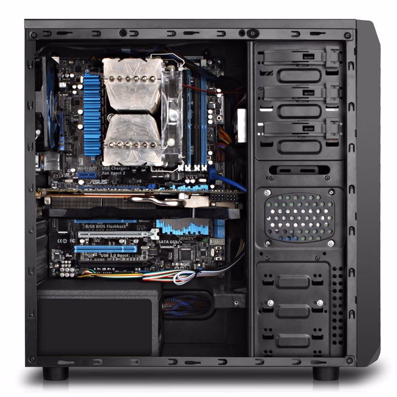 GABINETE GAMER CG-03A6 SEM FONTE PRETO - K-MEX - Imagem 4