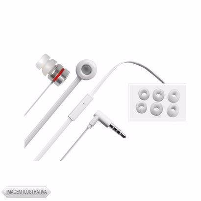 FONE DE OUVIDO COM FIO ESTEREO BRANCO QUADBEAT HSSF420WI -LG
