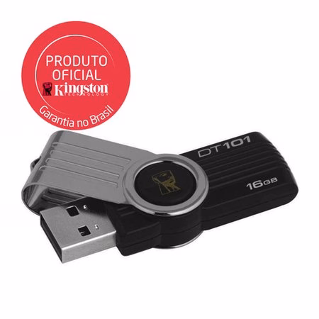 PEN DRIVE DT101 16GB USB PRETO - KINGSTON