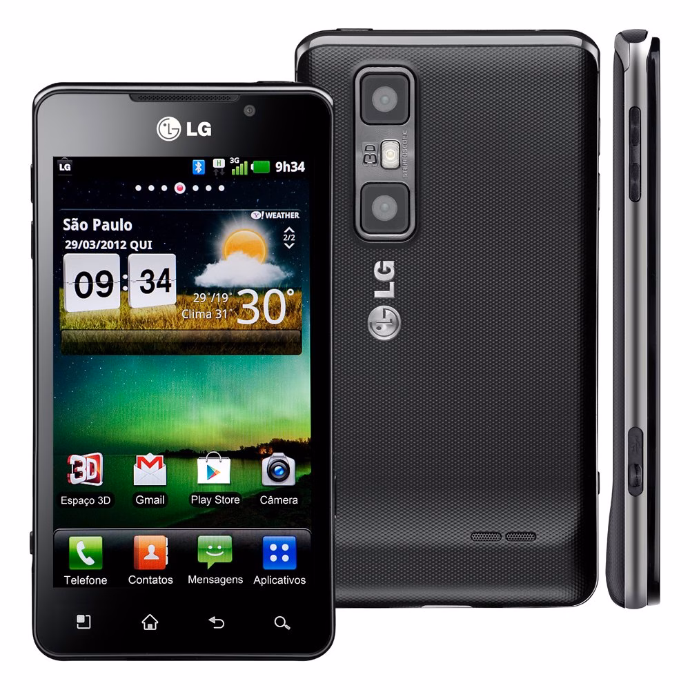 SMARTPHONE OPTIMUS 3DMAX P720 TOUCH 3G 8GB 4,3" 5MP PRETO - LG