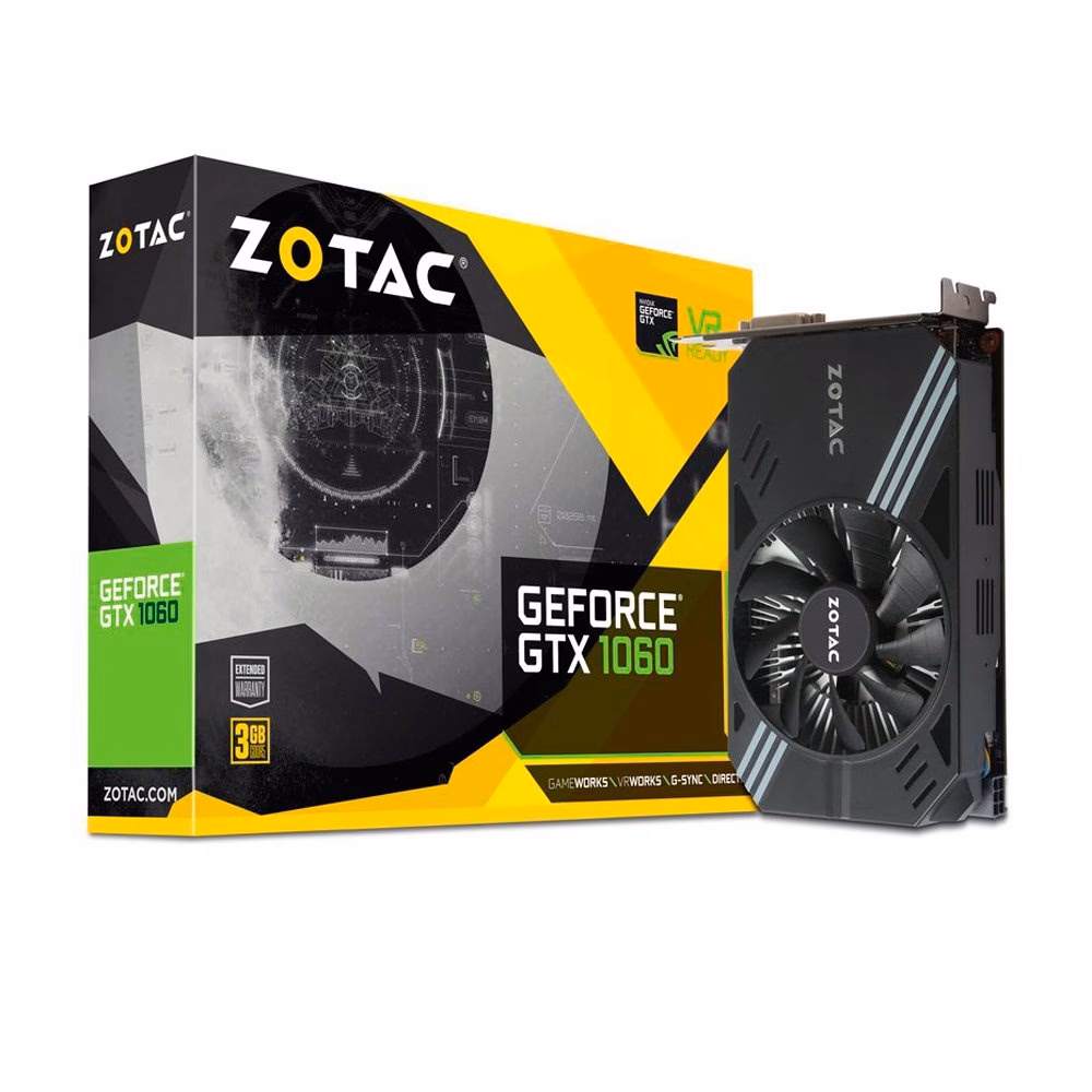 PLACA DE VIDEO ZOTAC ENTUSIASTA GTX1060 3GB DDR5 ZT-P10610A