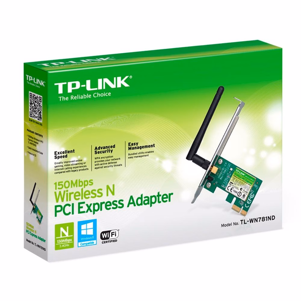Placa de Rede TP-Link Wireless 150Mbps PCI Express - TL-WN781ND - Imagem 2