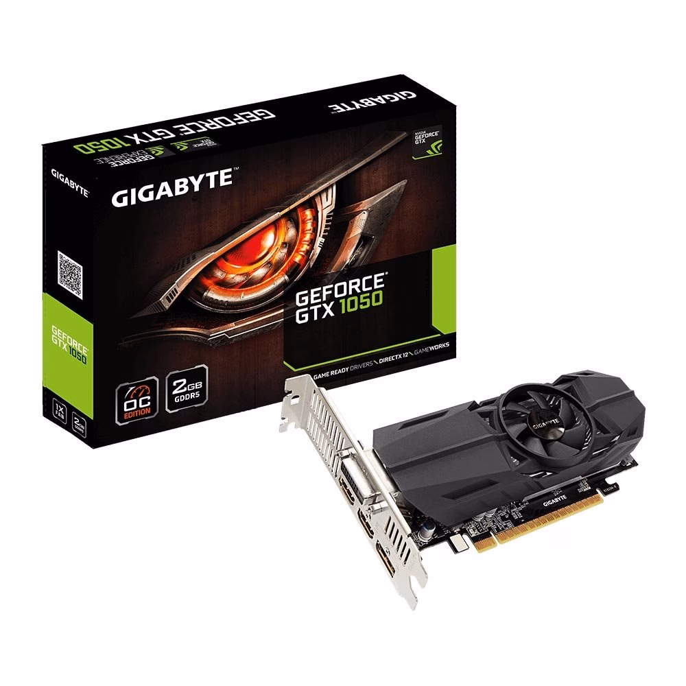 PLACA DE VIDEO GTX1050 2GB LP DDR5 GV-N1050OC-2GL - GIGABYTE