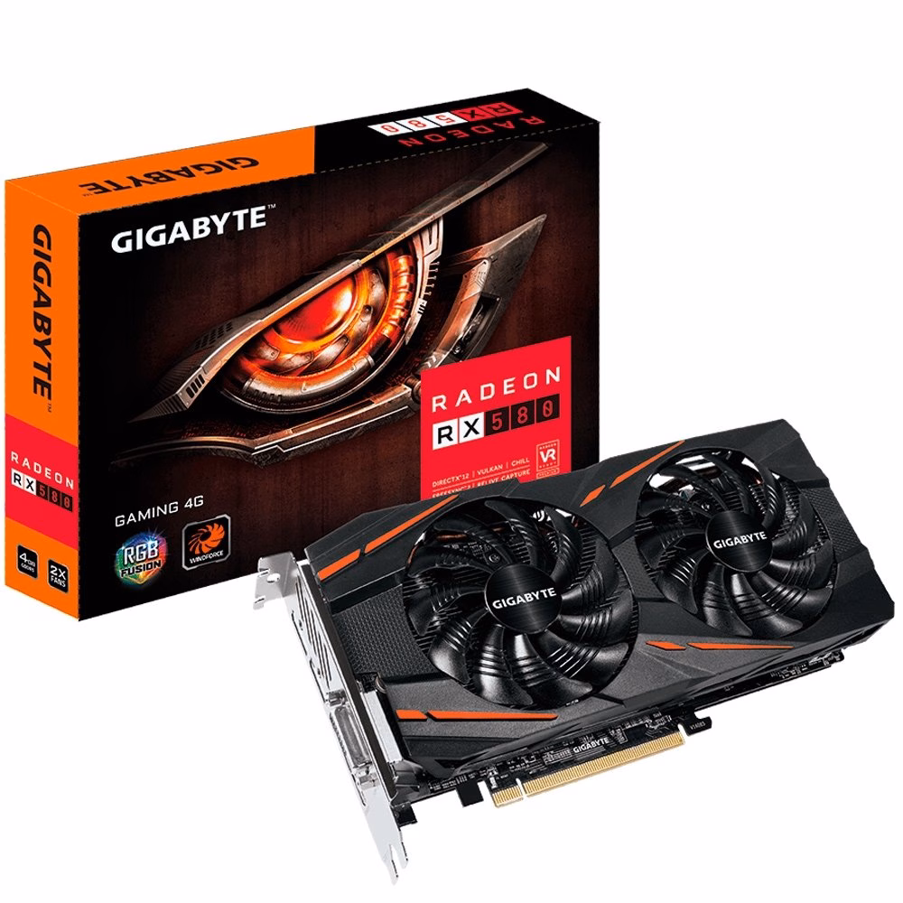 PLACA DE VIDEO RX 580 4GB GAMING OC GDDR5 RX580GAMI GV-RX580GAMING-4GD - GIGABYTE