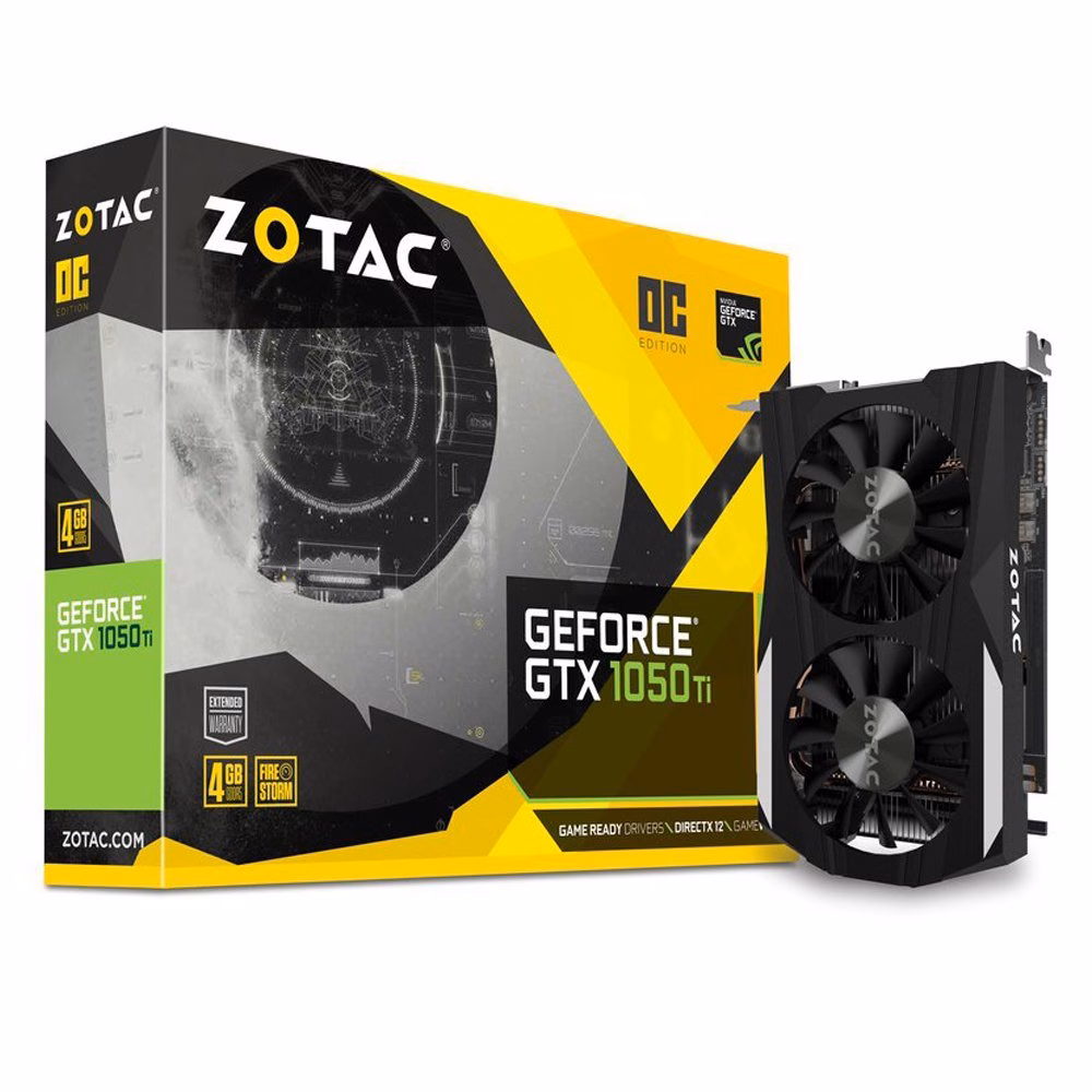 PLACA DE VIDEO GTX 1050TI 4GB DDR5 128BI ZT-P10510B-10L - ZOTAC