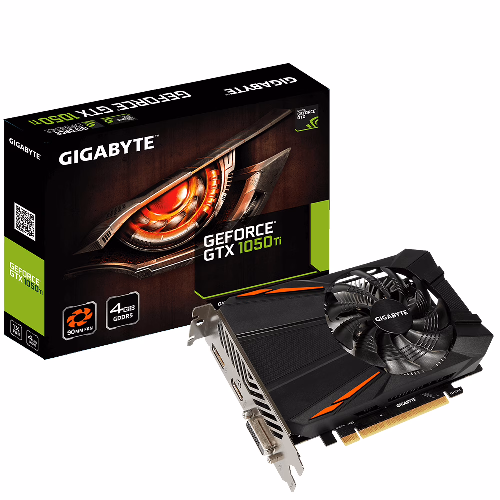 PLACA DE VÍDEO GIGABYTE NVIDIA GEFORCE GTX-1050TI 4GB DDR5 GV-N105TD5-4GD