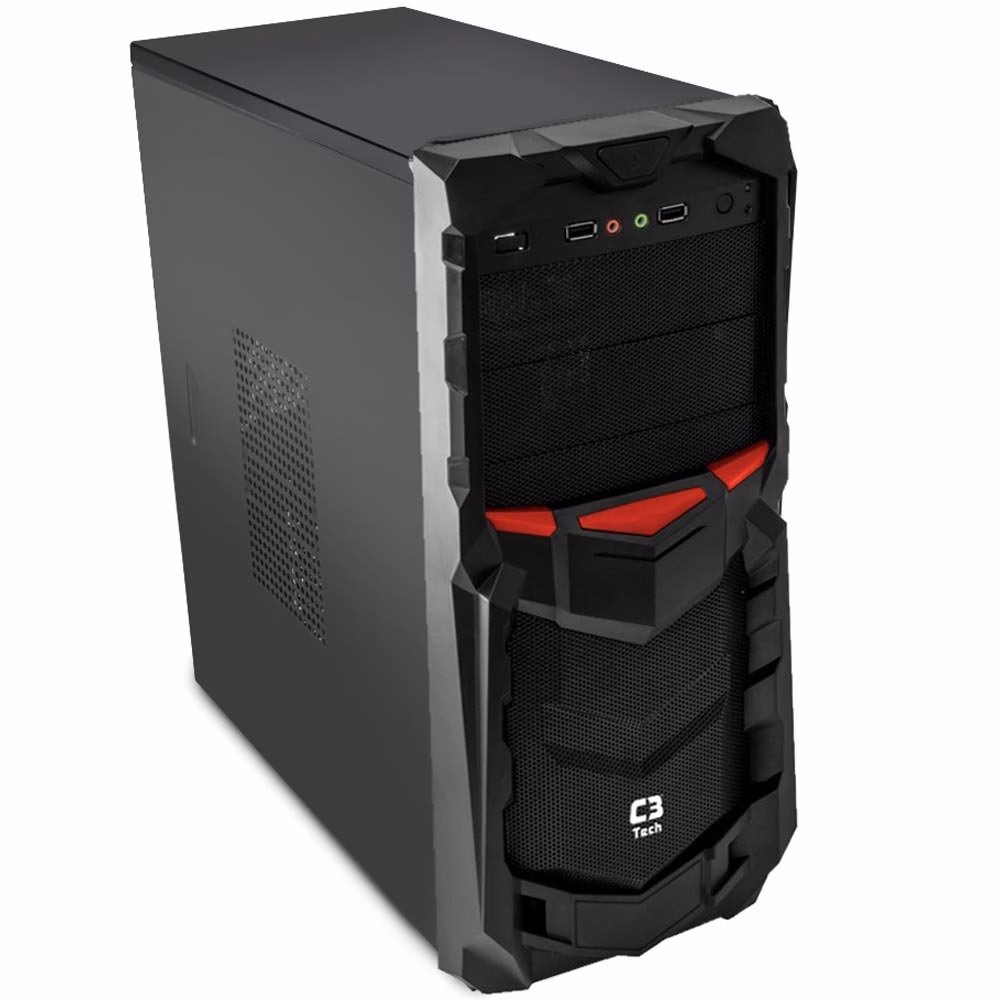 Gabinete C3Tech Gamer ATX sem Fonte Preto MT-G50BK