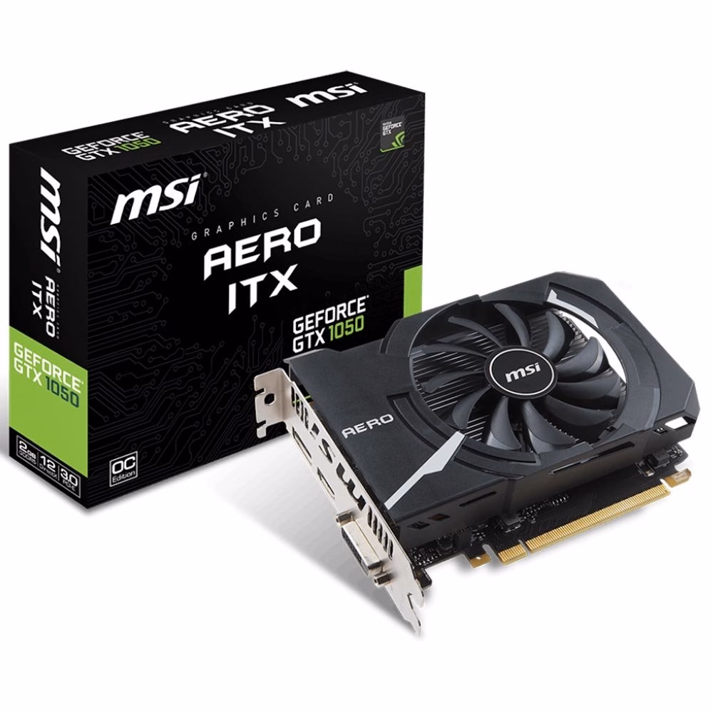 Placa de Vídeo MSI GeForce GTX 1050 Aero 2GB 912-V809-2455