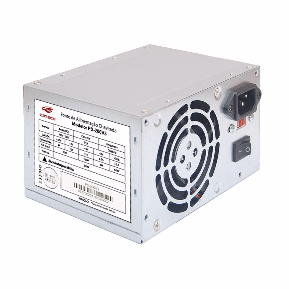 Fonte C3-Tech 200W ATX Sem Cabo PS-200V3