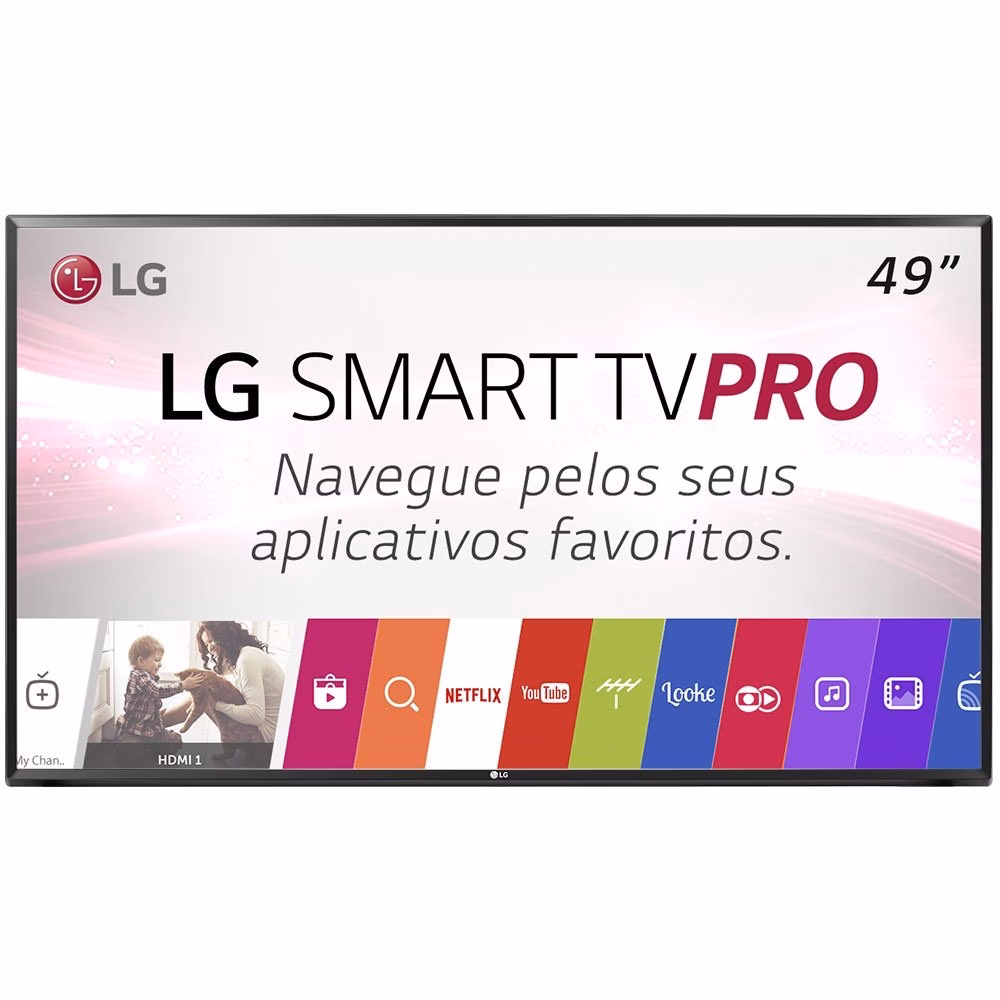 Smart TV LG PRO 49" Full HD, Conversor Digital, Wi-Fi, webOS 3.5, Som Virtual Surround Plus 49LJ551C.BWZ