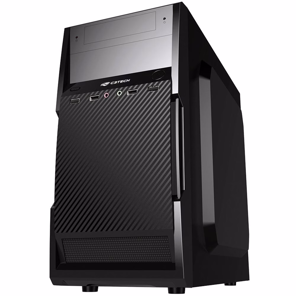 Gabinete C3Tech Micro-ATX com Fonte 200W MT-25BK