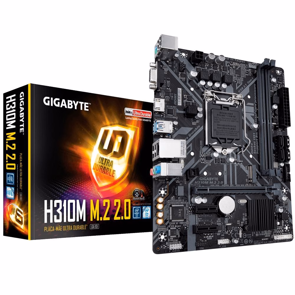 Placa Mãe Gigabyte LGA 1151 mATX H310M M.2 DDR4