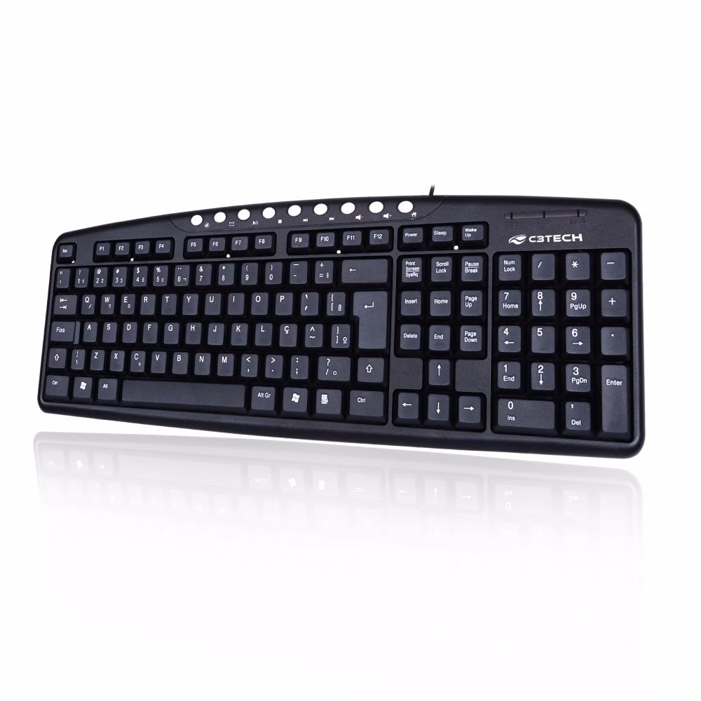 Teclado Multimídia C3 Tech Usb Preto - Kb2237-2 Bk - Imagem 2