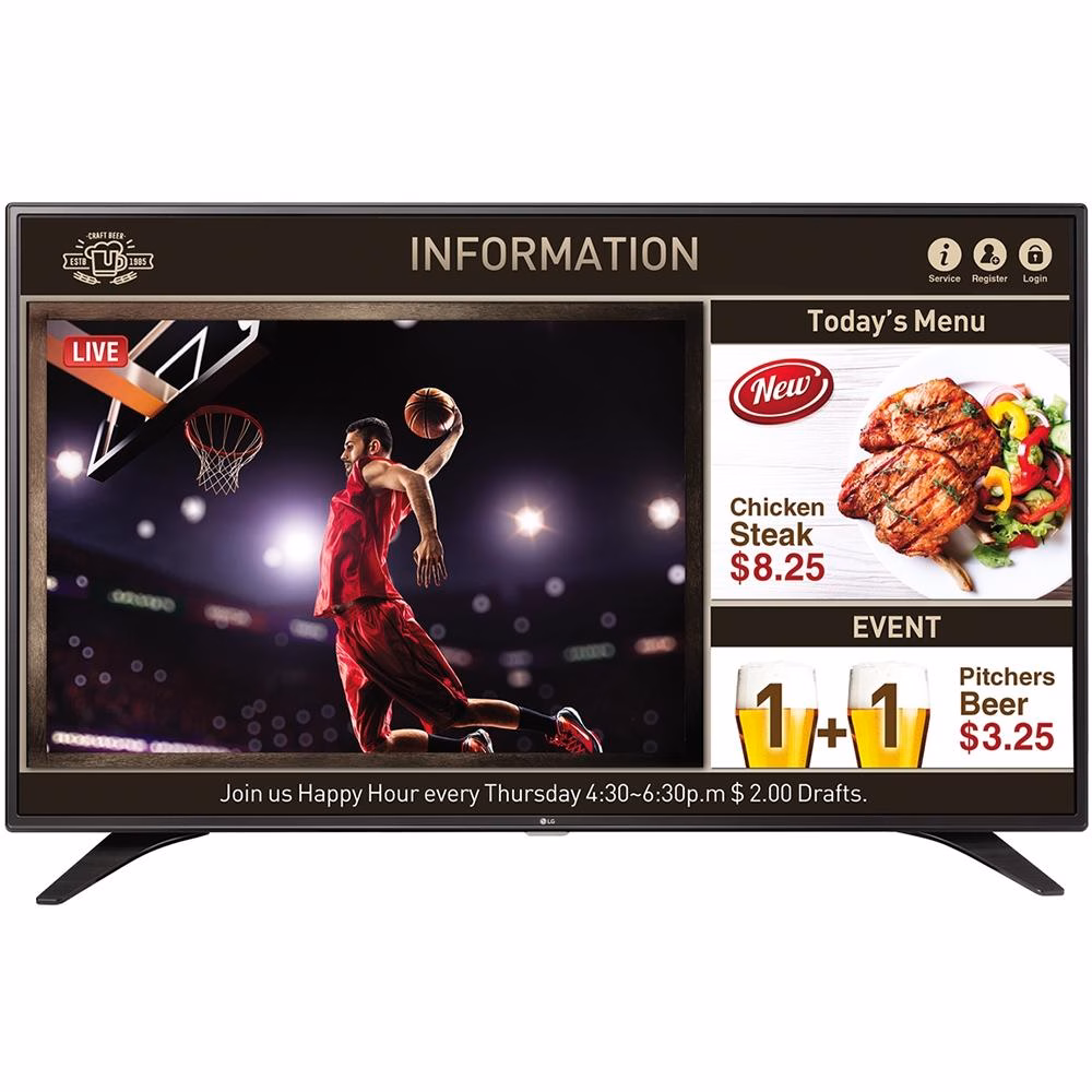 Smart TV LG 55" Led Full HD Modo Corporate Hotel 1HDMI 2USB Preto - 55LV640S