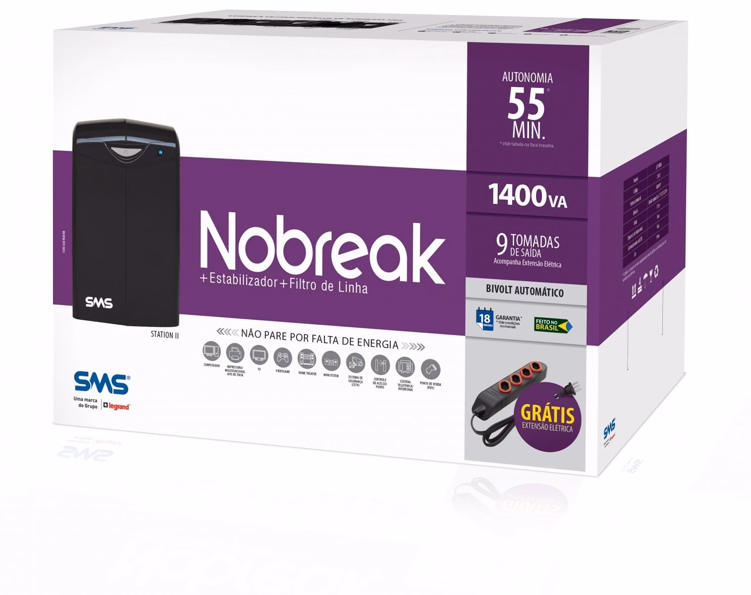 Nobreak 1400VA SMS Bivolt Station 2 - 27451 - Imagem 3