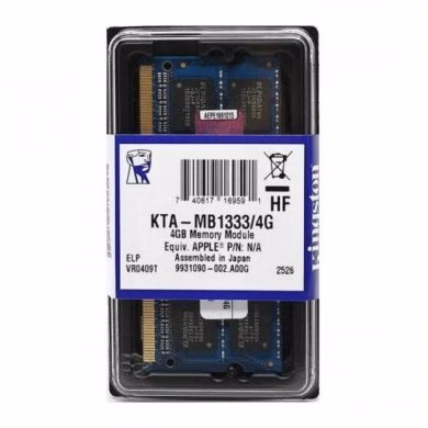 Memoria Kingston p/APPLE 4GB DDR3 1333Mhz PC3-10600 (KTA-MB1333/4G)