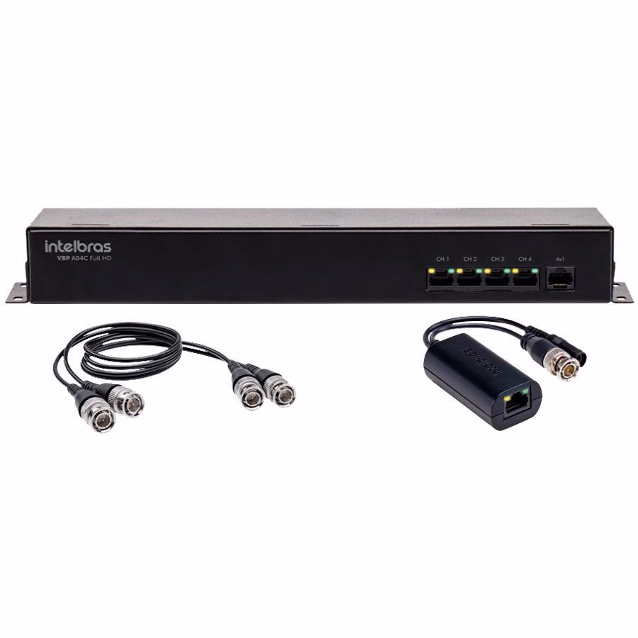 Power Balun Intelbras 04 canais Full HD - VBP A04C