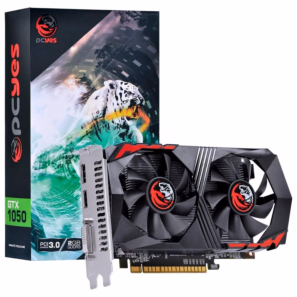Placa de Vídeo PCYes NVIDIA GeForce GTX 1050 2GB, GDDR5 - PA1050GTX12802G5