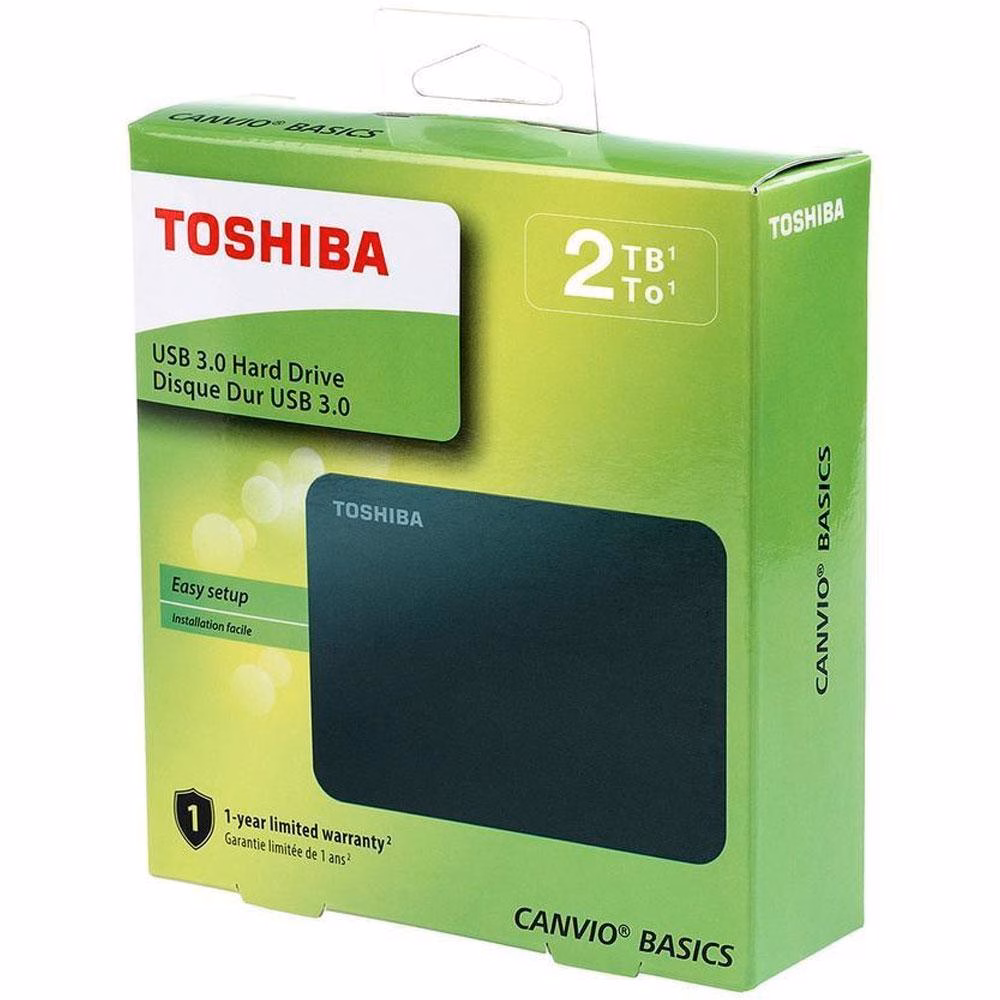 HD Toshiba Portátil Canvio Basics USB 3.0 2TB Preto - HDTB420XK3AA - Imagem 5