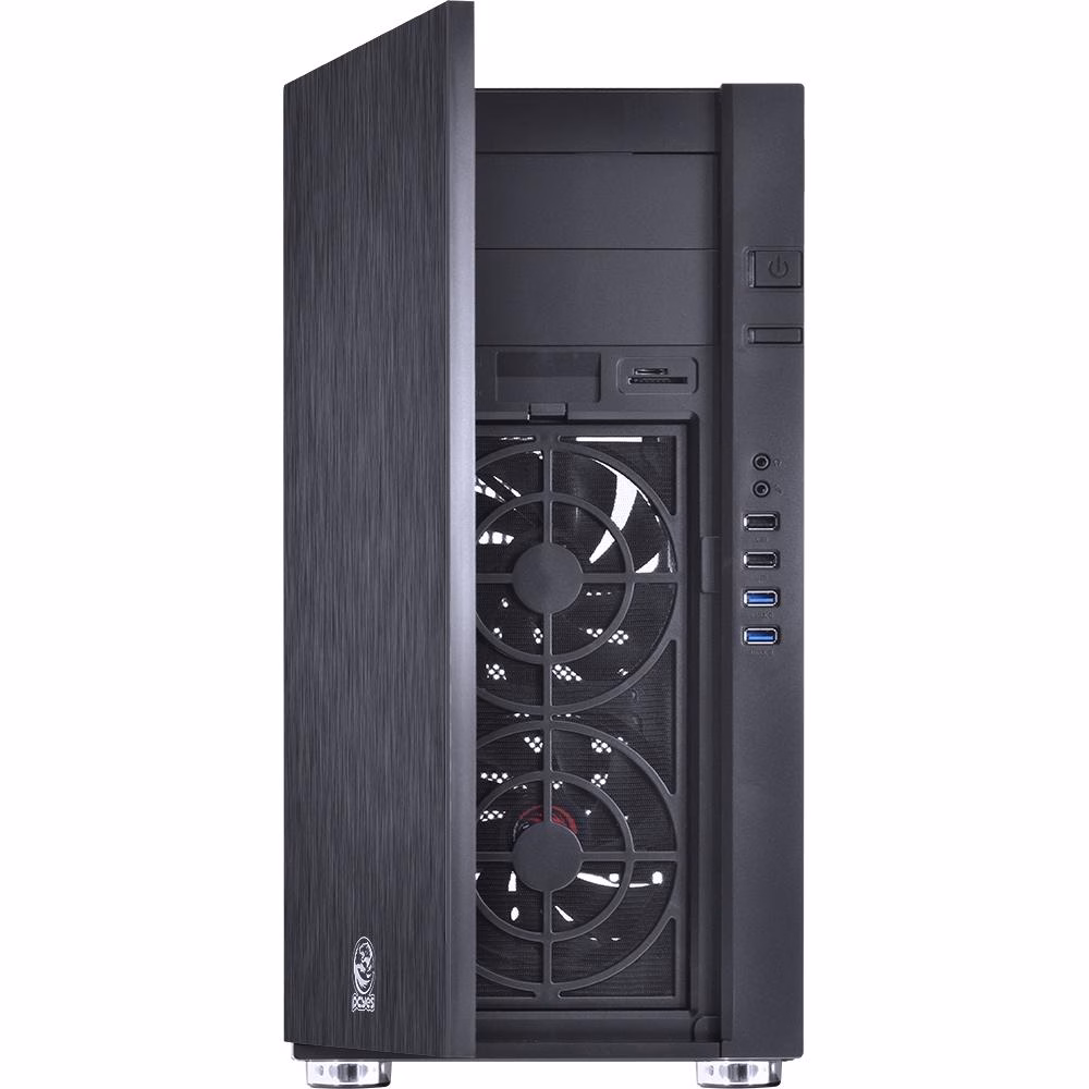 Gabinete Gamer PCYes Jaguar V2 sem Fonte Mid Tower USB 3.0 2 Fans Silenciosos - Preto - JAGV22FSA - Imagem 4