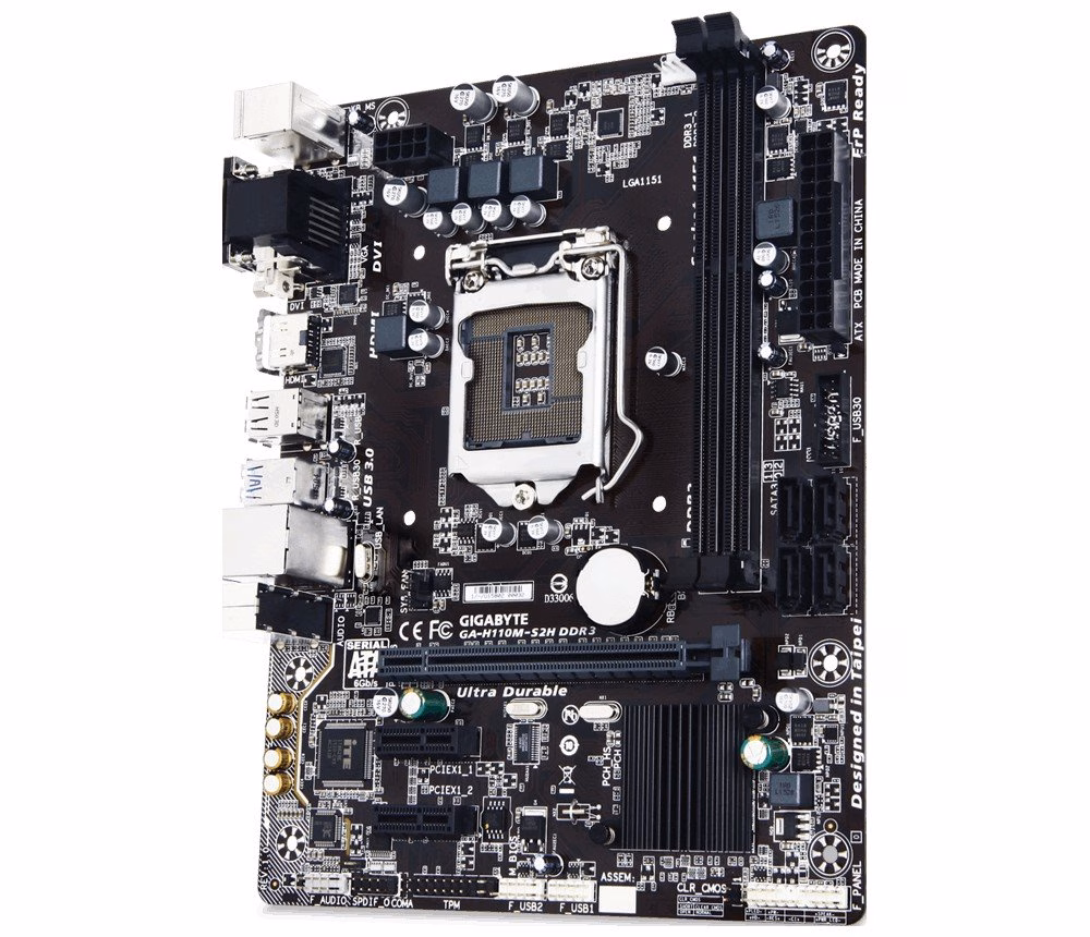 Placa Mãe Gigabyte GA-H110M-S2H DDR3 LGA 1151 mATX 7ª e 6ª geração - Imagem 3
