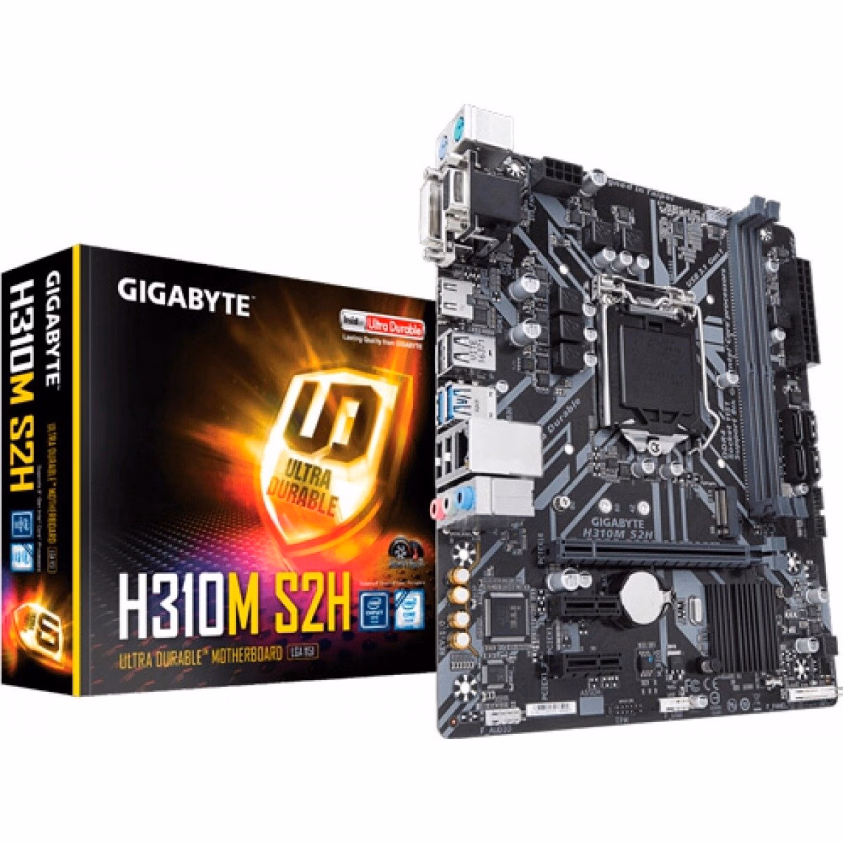 Placa Mãe Gigabyte H310M S2H, Chipset H310, Intel LGA 1151, mATX, DDR4