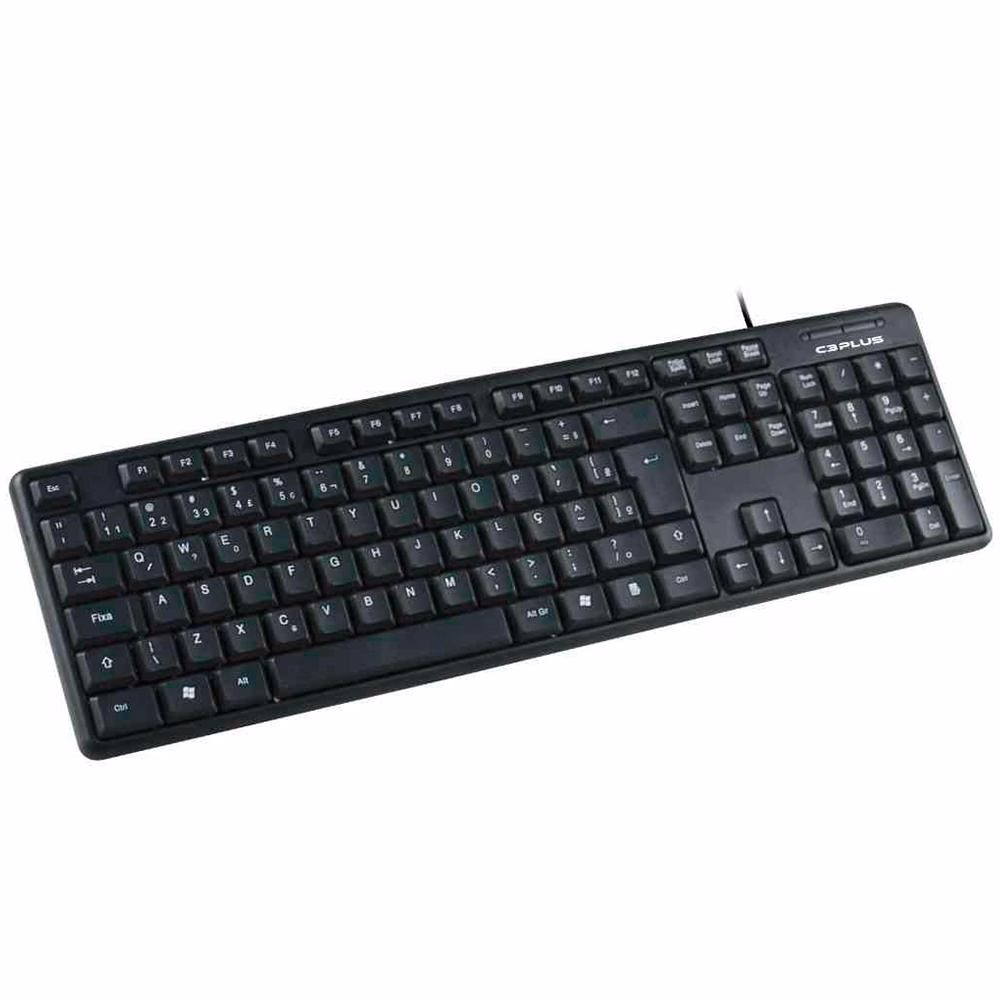 Teclado C3Tech USB Padrão ABNT2 KB-15BK Preto