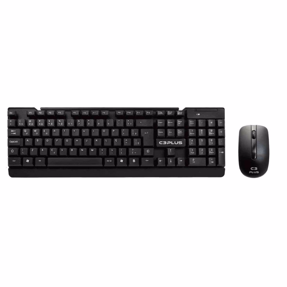 Teclado e Mouse Sem Fio C3Plus ABNT2 - K-W11BK - Imagem 2