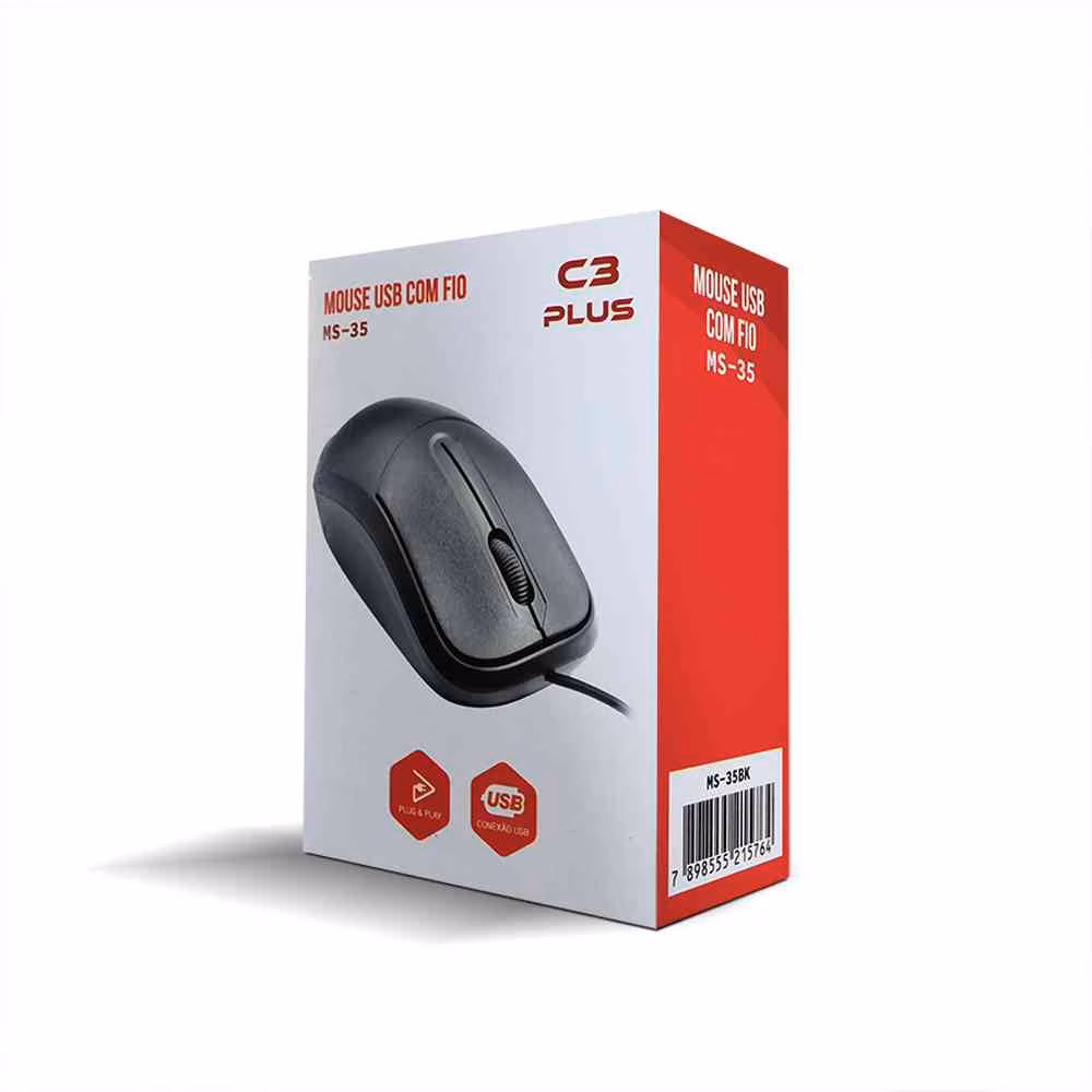 Mouse C3Tech USB MS-35BK - Imagem 4