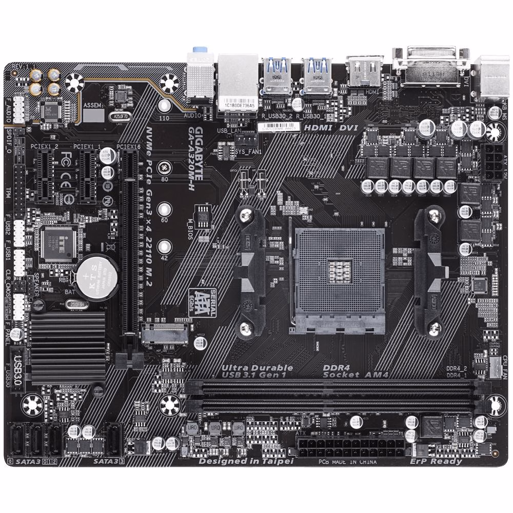 Placa-Mãe Gigabyte GA-A320M-H, AMD AM4, mATX, DDR4 - Imagem 2