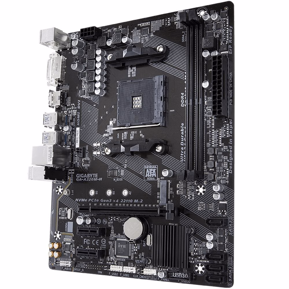 Placa-Mãe Gigabyte GA-A320M-H, AMD AM4, mATX, DDR4 - Imagem 3