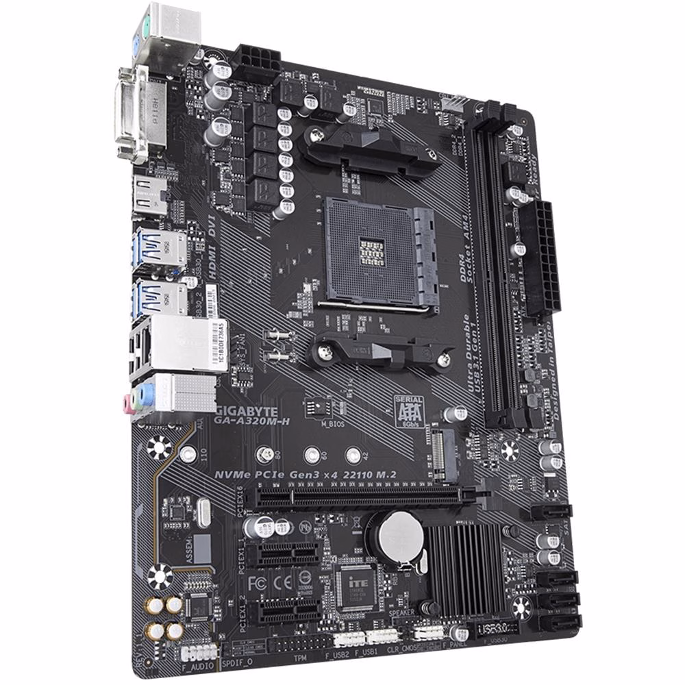 Placa-Mãe Gigabyte GA-A320M-H, AMD AM4, mATX, DDR4 - Imagem 4