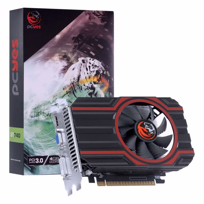 Placa de Video NVIDIA GEFORCE GT 740 GDD5 4GB 128BIT Single Fan - PA740GT12804D5FZ