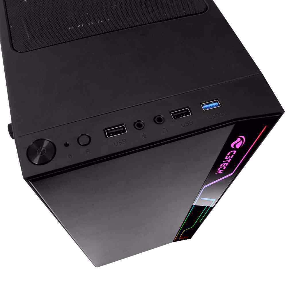 Gabinete Gamer C3Tech MT-G400BK, Sem Fonte - Imagem 4