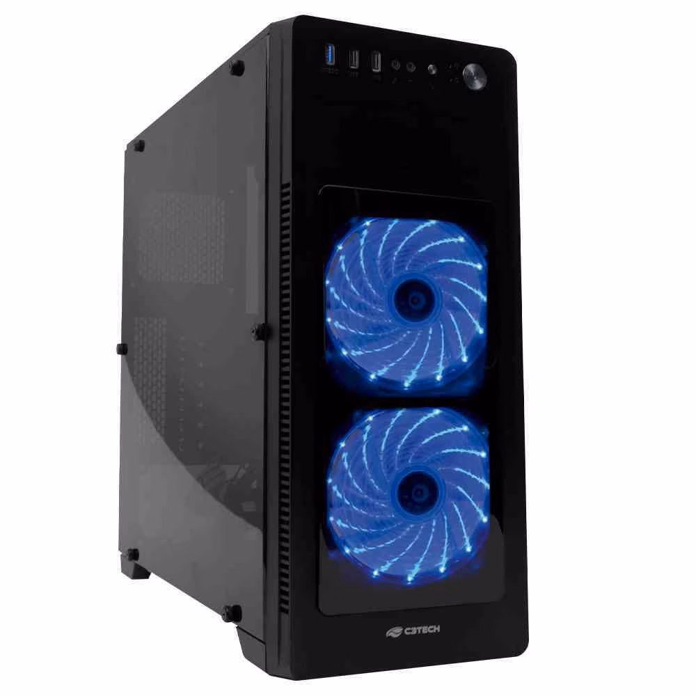 Gabinete Gamer C3Tech MT-G550BK, Sem Fonte