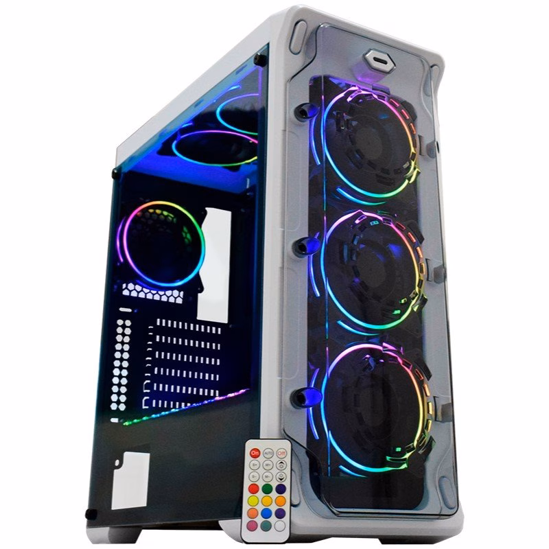 Gabinete Gamer K-Mex WHITE TROOPER CG-02B1