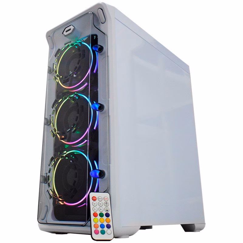 Gabinete Gamer K-Mex White Trooper, RGB, Sem Fonte - CG-02B1 - Imagem 2