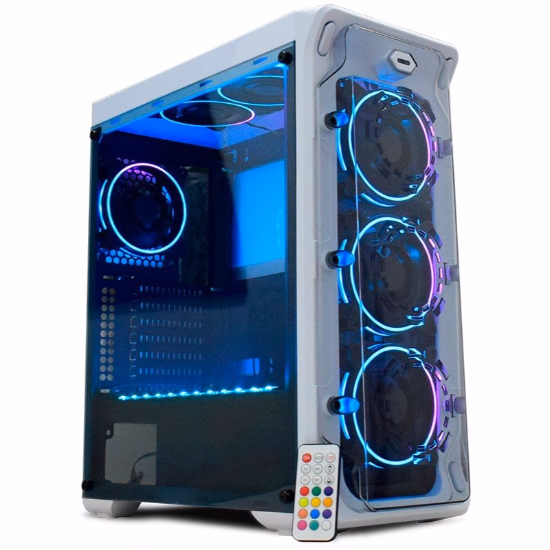 Gabinete Gamer K-Mex White Trooper, RGB, Sem Fonte - CG-02B1 - Imagem 3