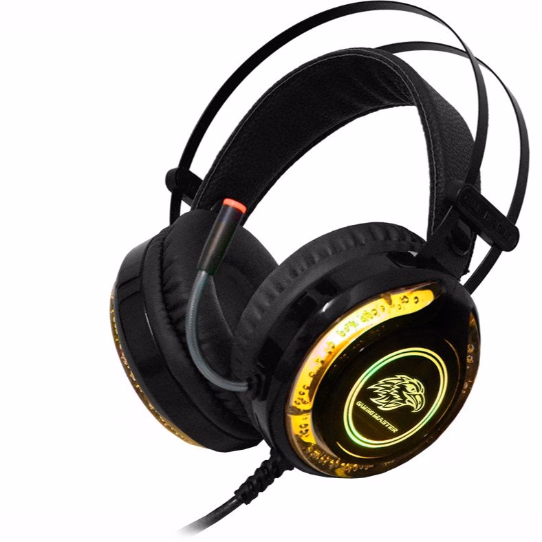 Headset Gamer K-Mex ARS9, Almofada Preta, LED RGB - Imagem 2