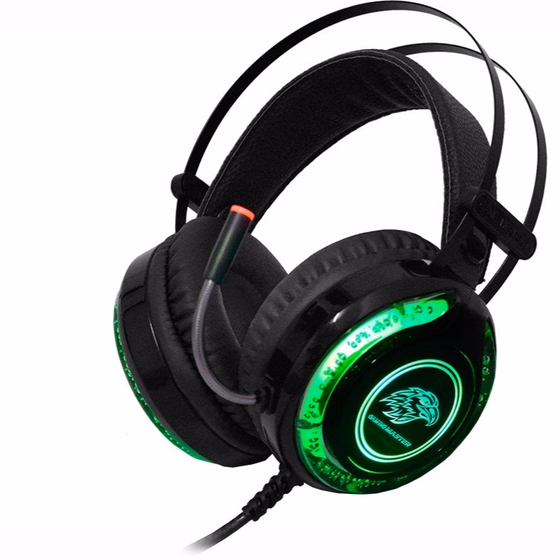Headset Gamer K-Mex ARS9, Almofada Preta, LED RGB - Imagem 3