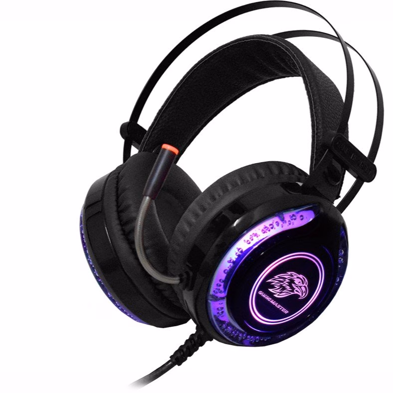 Headset Gamer K-Mex ARS9, Almofada Preta, LED RGB - Imagem 4