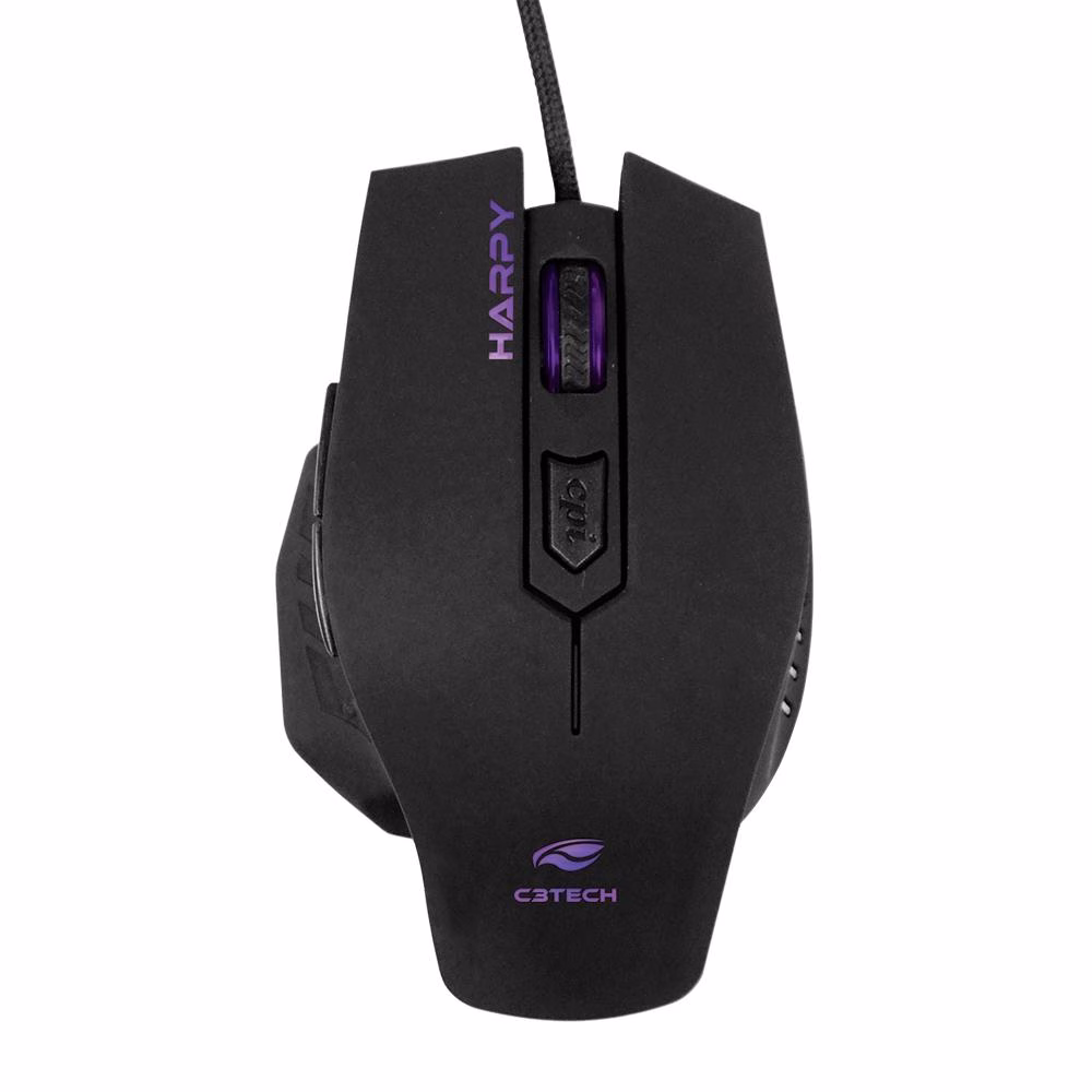 Mouse Gamer C3 Tech Harpy 3200DPI com Iluminação Preto - MG-100BK