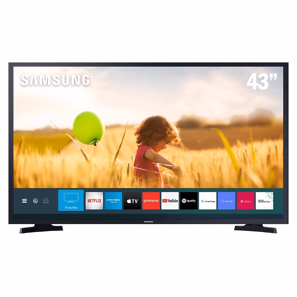 Smart TV Samsung LED 43" Full HD, 2 HDMI, 1 USB, Wi-Fi, HDR - UN43T5300AGXZD