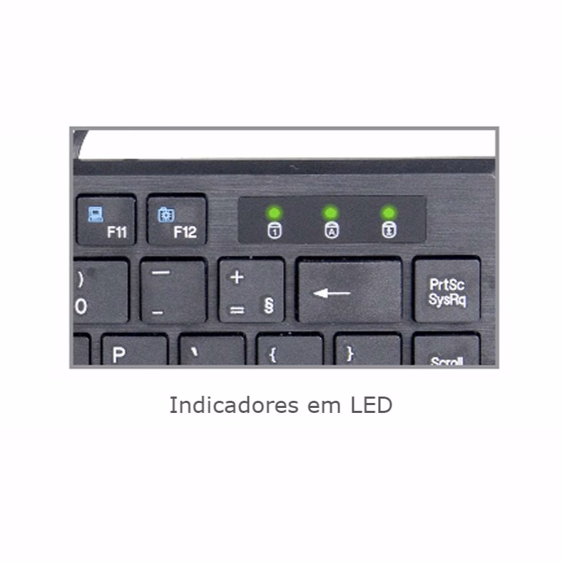 Teclado K-Mex USB, Multimídia, Mini Slim, ABNT2 - KM-D528 - Imagem 2